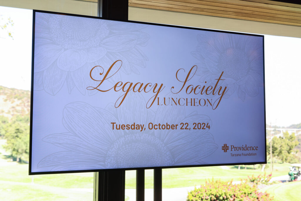 Slideshow that says "Legacy Society Luncheon"